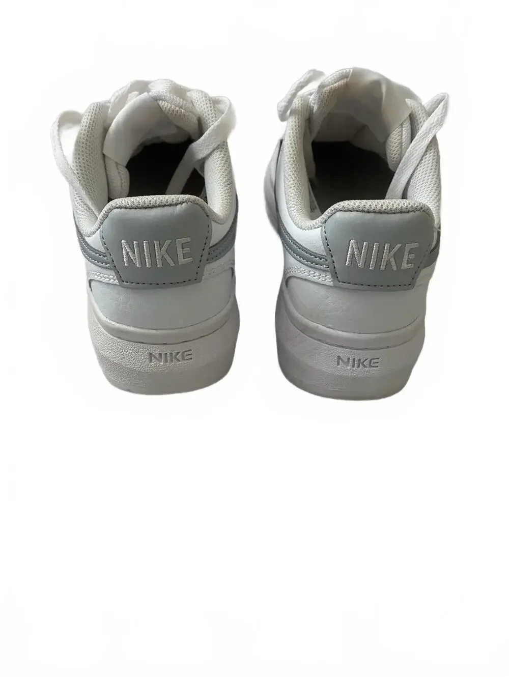 Nike Court Vision Alta Platform White/Grey Platform Sneakers Size 6.5